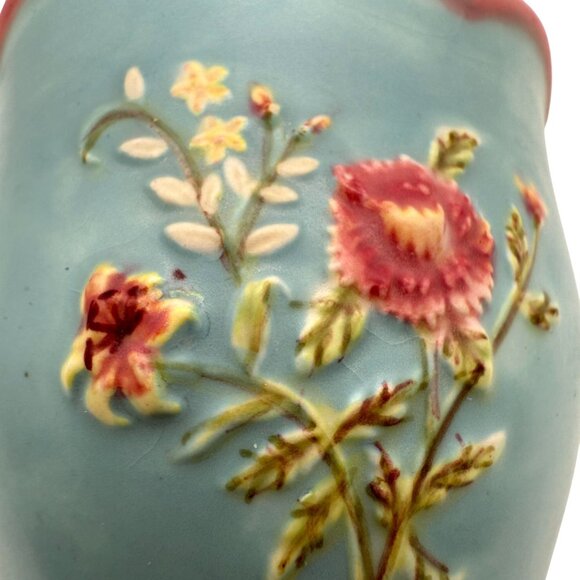 Yankee Candle Cottage Floral Votive Tea Light Holders Set of 2 Ceramic Blue Pink - Picture 5 of 10